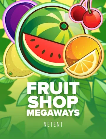 Fruit Shop Megaways slot from NetEnt, 96.5% RTP, at Fortune Clock Casino